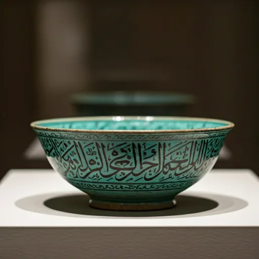 Lustreware Bowl with Calligraphy