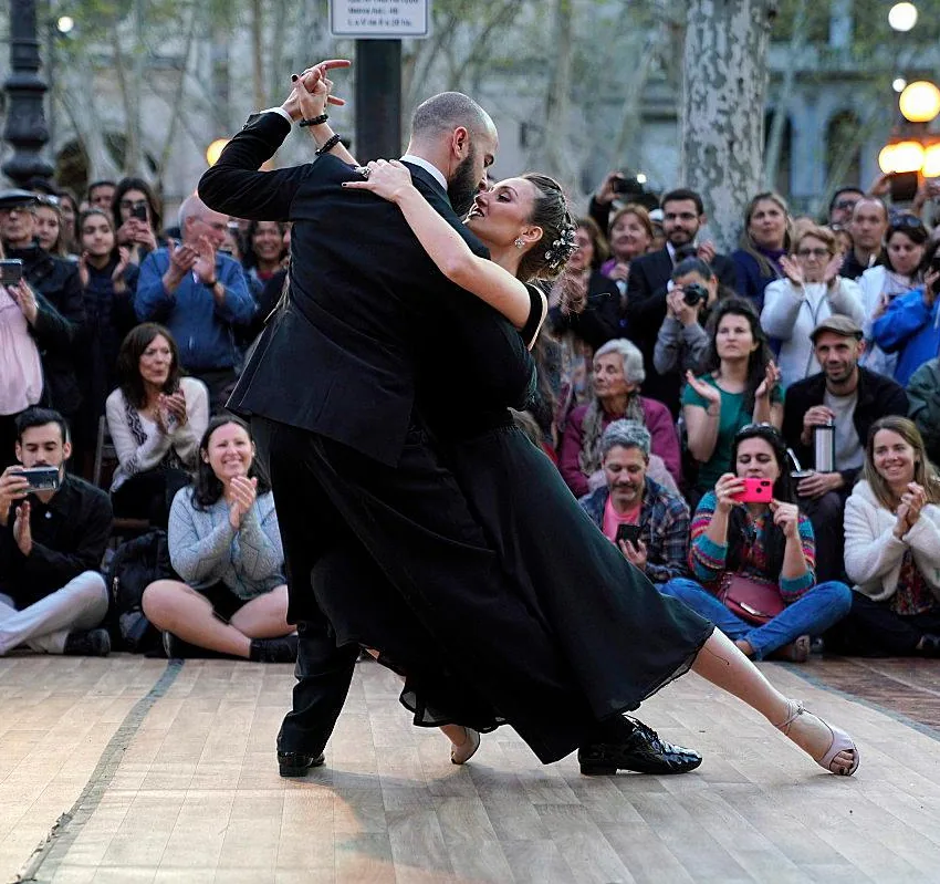 Tango dancers in Montevideo — inscribed on UNESCO Intangible Cultural Heritage list in 2009