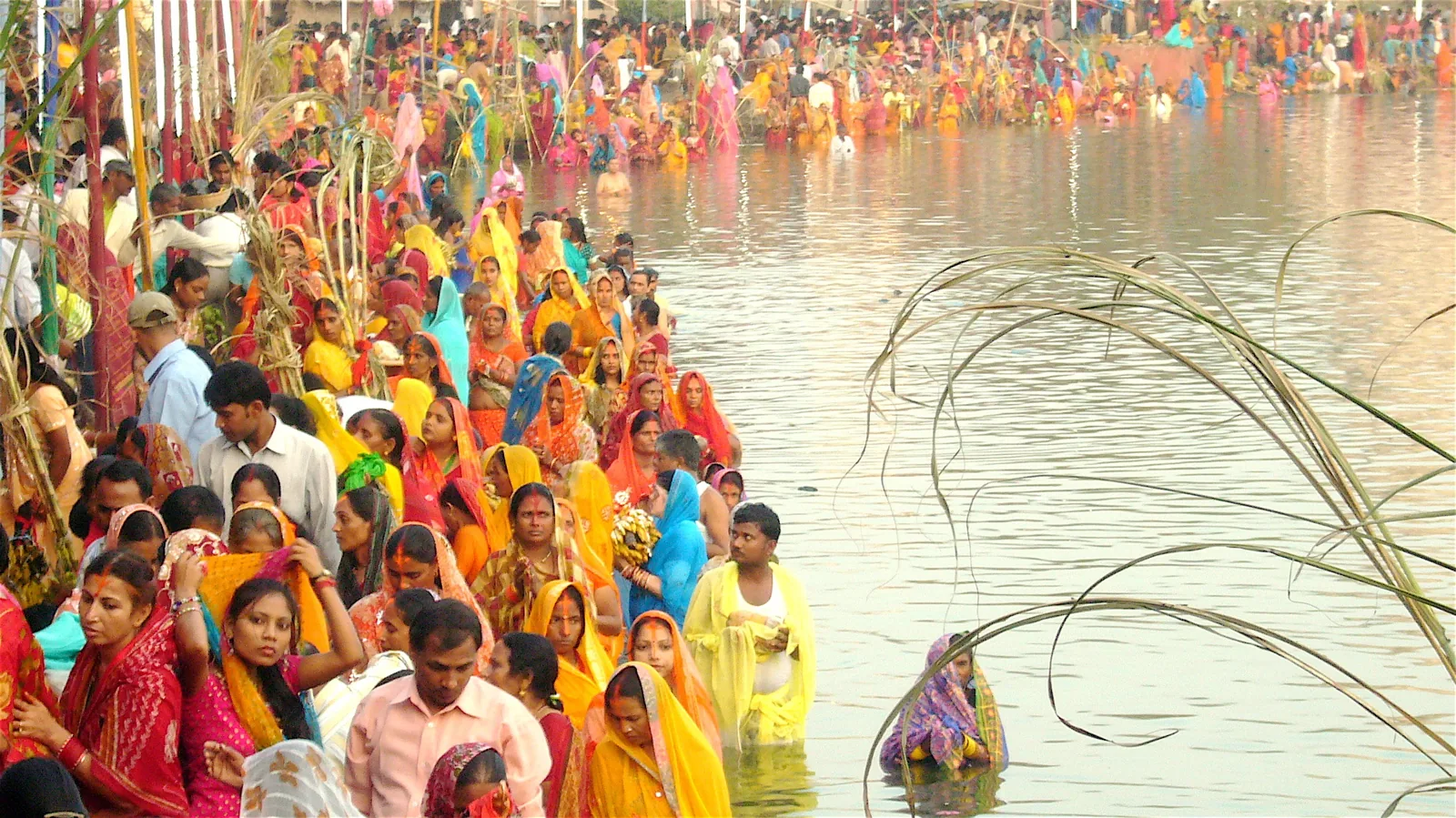 Devotees performing Chhath Mahaparva rituals at a riverbank, India's next UNESCO intangible heritage nomination for 2026-27