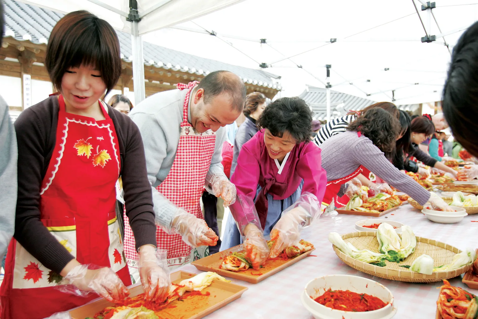 Community kimchi-making (Kimjang) — Korea's traditional fermented vegetable preparation inscribed on UNESCO's Intangible Cultural Heritage lists