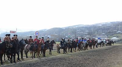 Chovqan, a traditional Karabakh horse-riding game in the Republic of Azerbaijan