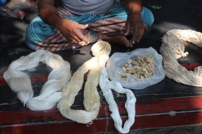 Traditional Saree weaving art of Tangail
